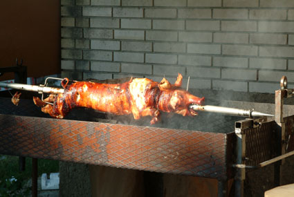 Frisches Spanferkel in Fasana